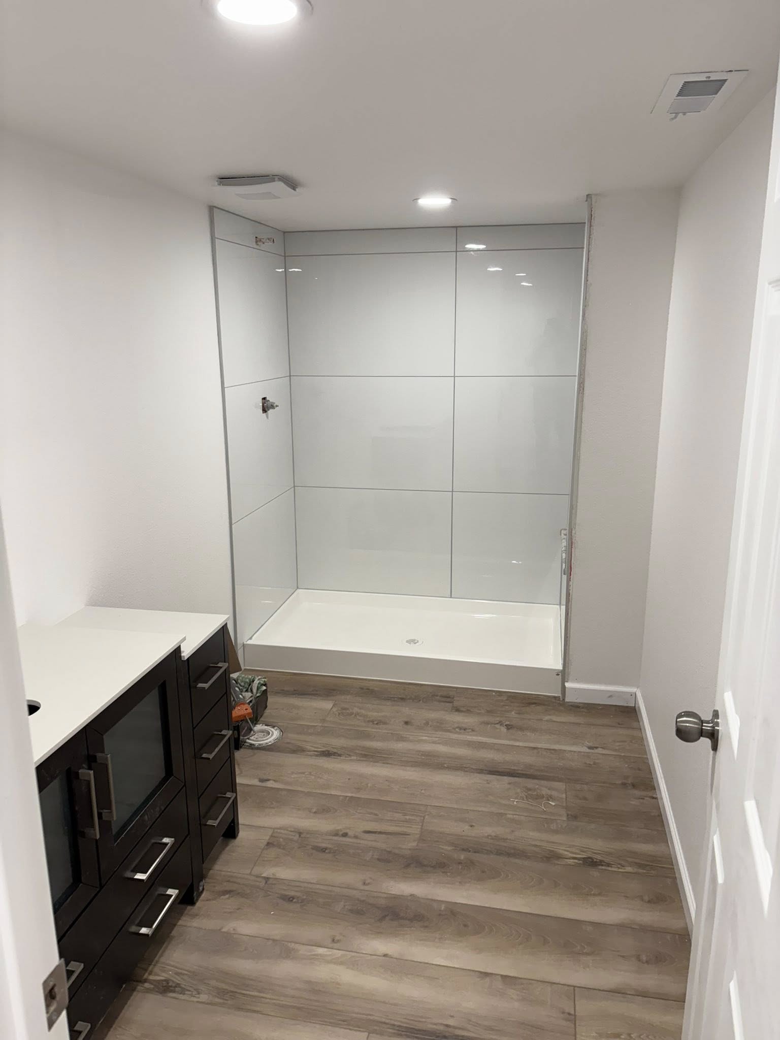 Completed basement space