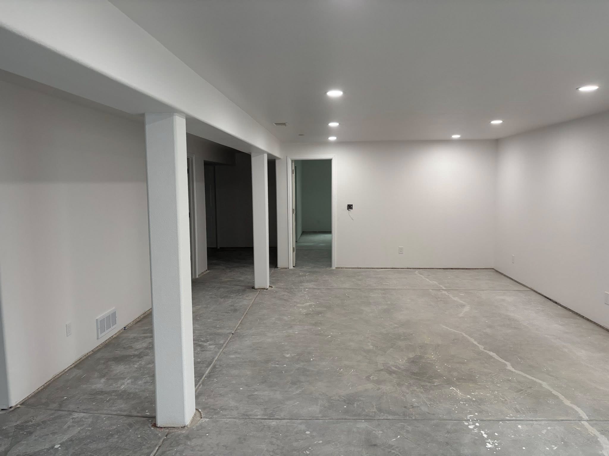 Completed basement renovation