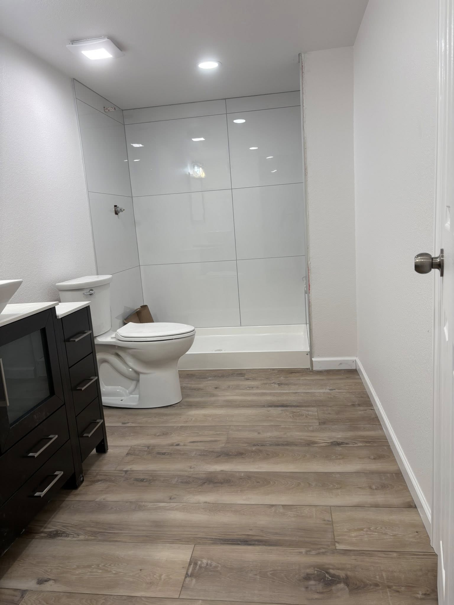 Basement finishing detail work